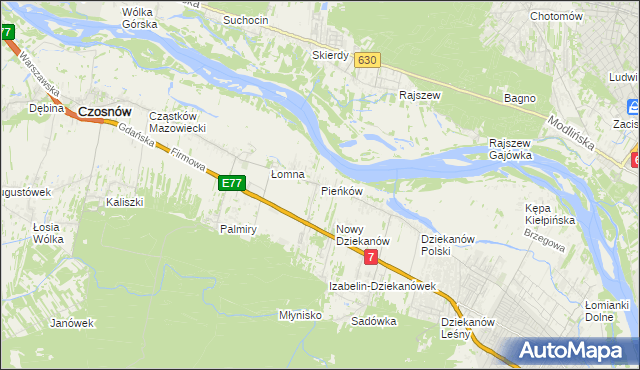 mapa Pieńków, Pieńków na mapie Targeo