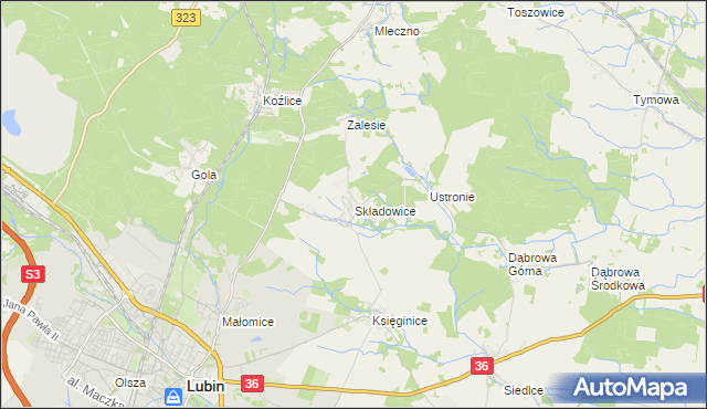 mapa Składowice, Składowice na mapie Targeo