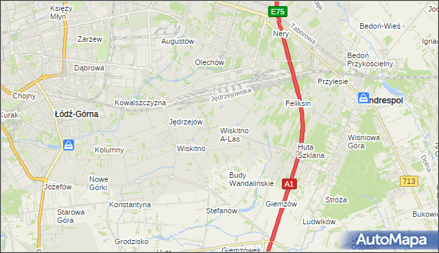 mapa Wiskitno A-Las, Wiskitno A-Las na mapie Targeo