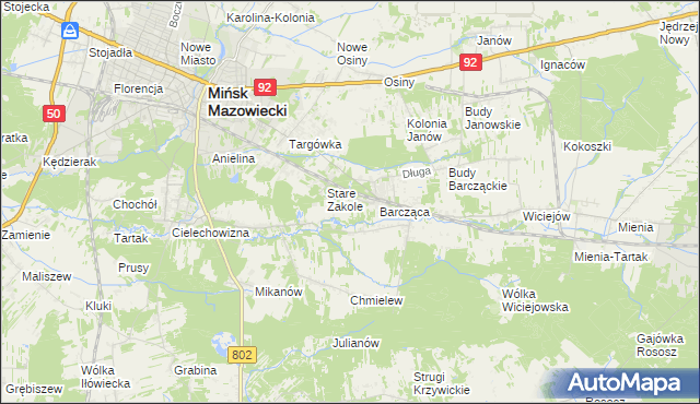 mapa Zakole-Wiktorowo, Zakole-Wiktorowo na mapie Targeo