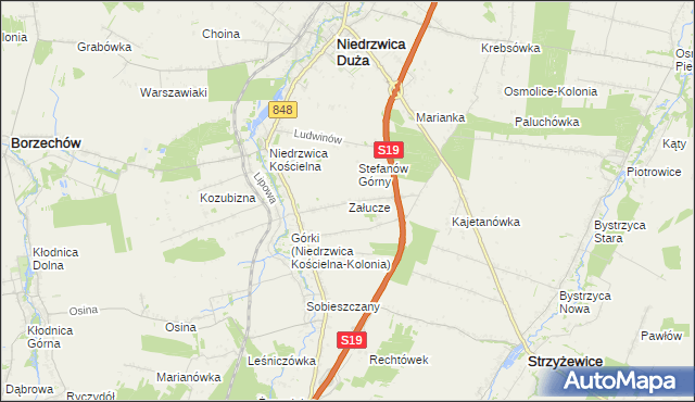 mapa Załucze, Załucze na mapie Targeo