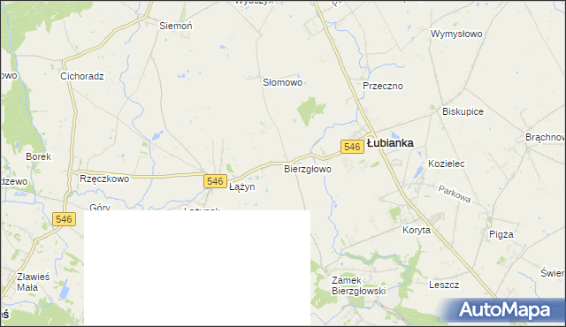 mapa Bierzgłowo, Bierzgłowo na mapie Targeo