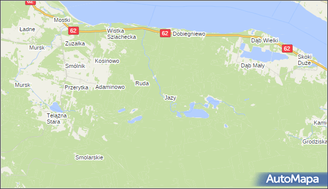 mapa Jazy gmina Włocławek, Jazy gmina Włocławek na mapie Targeo