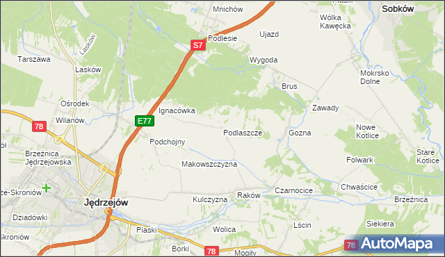 mapa Podlaszcze, Podlaszcze na mapie Targeo