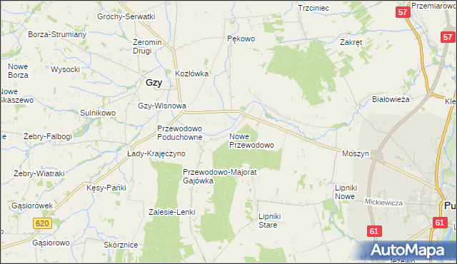 mapa Nowe Przewodowo, Nowe Przewodowo na mapie Targeo