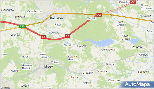 mapa Gójszcz, Gójszcz na mapie Targeo