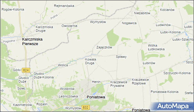 mapa Kowala Pierwsza, Kowala Pierwsza na mapie Targeo