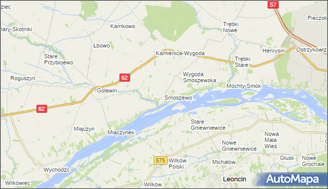 mapa Smoszewo, Smoszewo na mapie Targeo