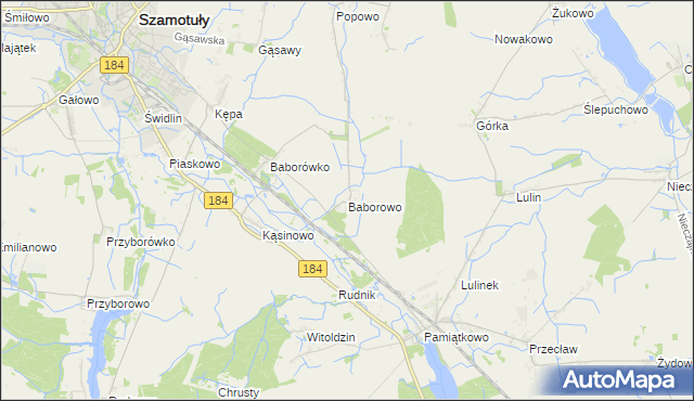 mapa Baborowo, Baborowo na mapie Targeo