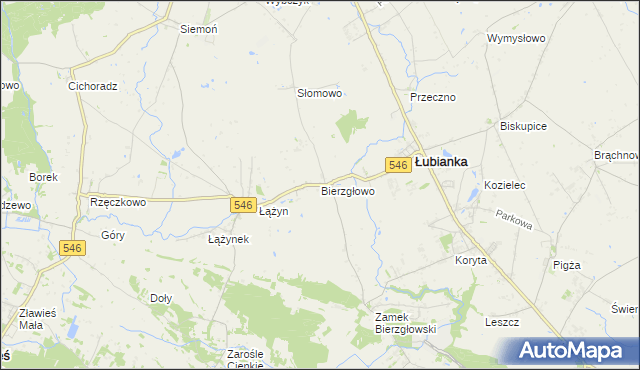 mapa Bierzgłowo, Bierzgłowo na mapie Targeo