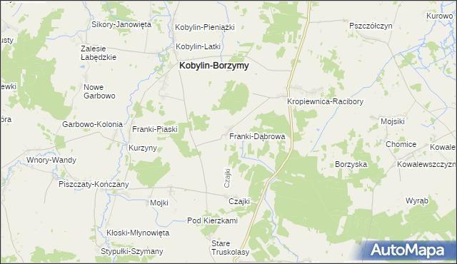 mapa Franki-Dąbrowa, Franki-Dąbrowa na mapie Targeo