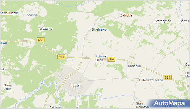 mapa Kolonie Lipsk, Kolonie Lipsk na mapie Targeo