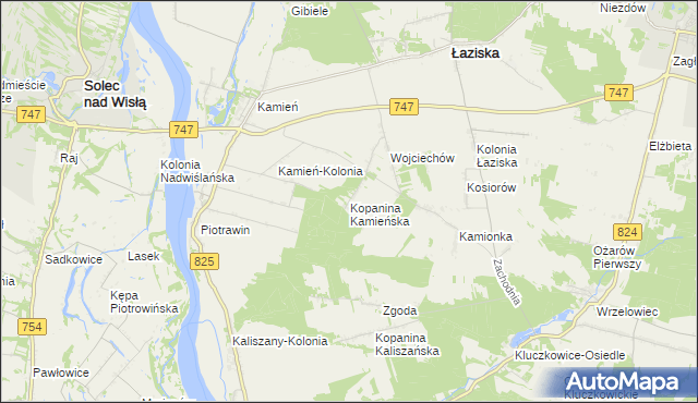 mapa Kopanina Kamieńska, Kopanina Kamieńska na mapie Targeo
