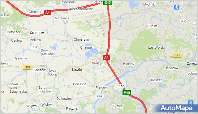 mapa Kryspinów, Kryspinów na mapie Targeo