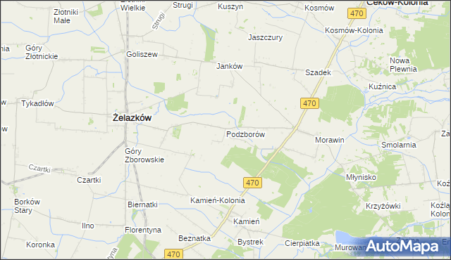 mapa Podzborów, Podzborów na mapie Targeo