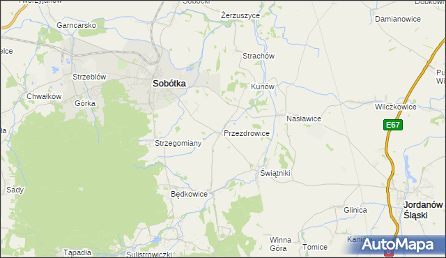 mapa Przezdrowice, Przezdrowice na mapie Targeo