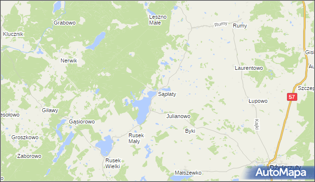 mapa Sąpłaty, Sąpłaty na mapie Targeo