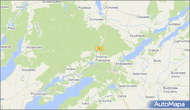 mapa Smolniki Powidzkie, Smolniki Powidzkie na mapie Targeo