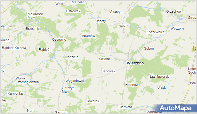 mapa Świdno gmina Wierzbno, Świdno gmina Wierzbno na mapie Targeo