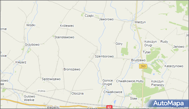 mapa Szemborowo, Szemborowo na mapie Targeo