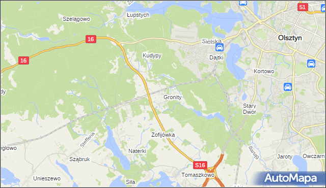 mapa Gronity, Gronity na mapie Targeo