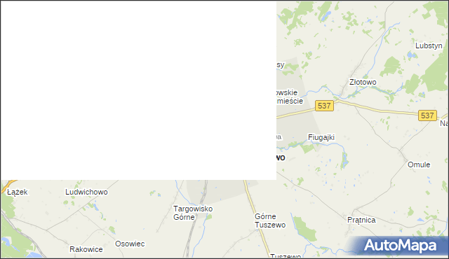 mapa Lubawa, Lubawa na mapie Targeo