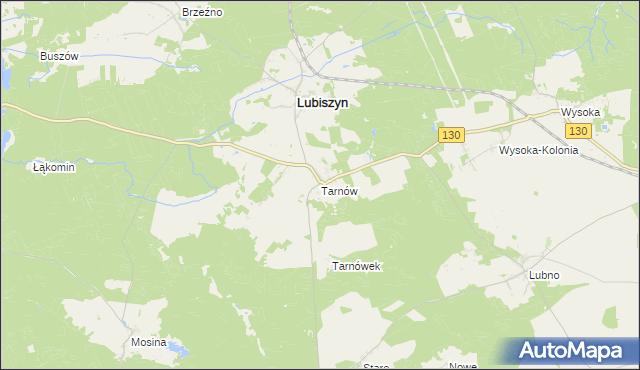 mapa Tarnów gmina Lubiszyn, Tarnów gmina Lubiszyn na mapie Targeo