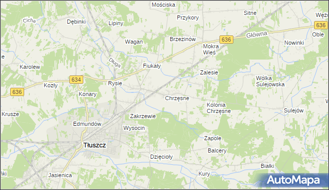 mapa Chrzęsne, Chrzęsne na mapie Targeo