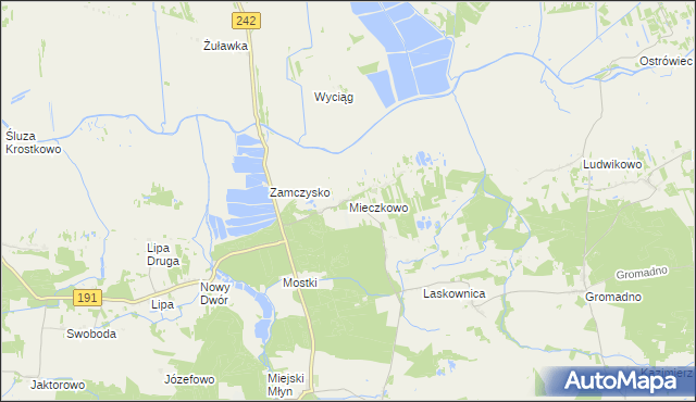 mapa Mieczkowo, Mieczkowo na mapie Targeo