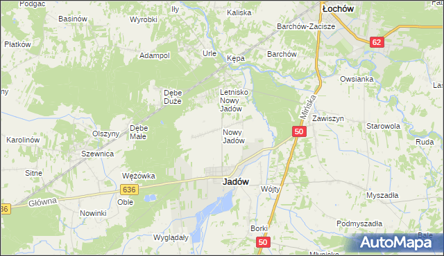 mapa Nowy Jadów, Nowy Jadów na mapie Targeo