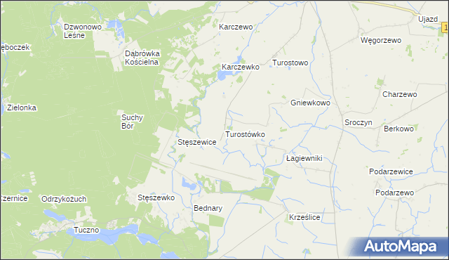 mapa Turostówko, Turostówko na mapie Targeo