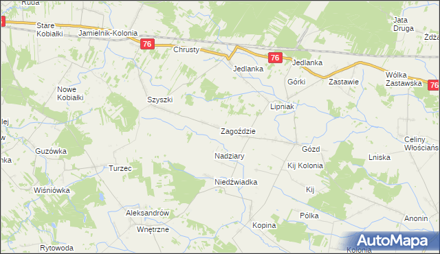 mapa Zagoździe, Zagoździe na mapie Targeo