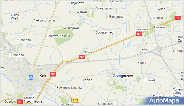mapa Autostrada, Autostrada na mapie Targeo