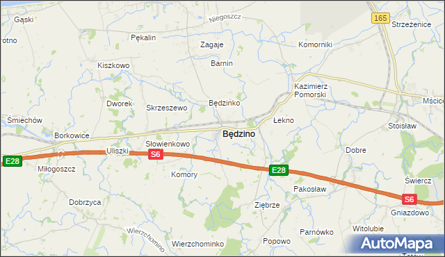 mapa Będzino, Będzino na mapie Targeo