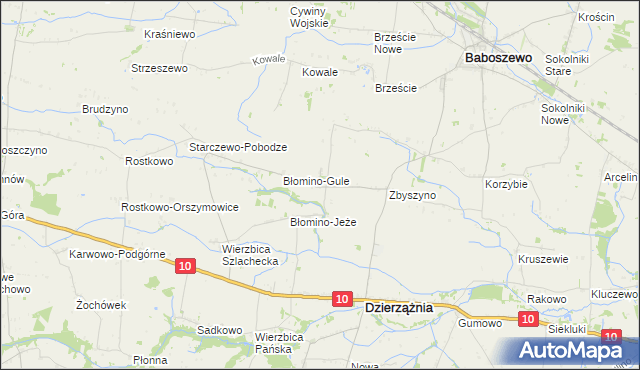 mapa Błomino Gumowskie, Błomino Gumowskie na mapie Targeo