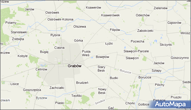 mapa Bowętów, Bowętów na mapie Targeo
