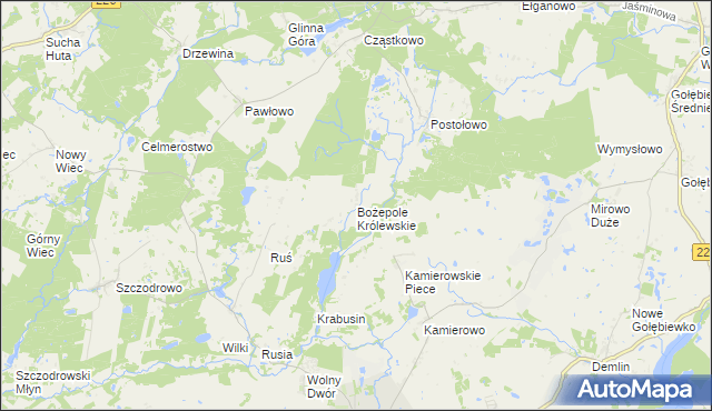 mapa Bożepole Królewskie, Bożepole Królewskie na mapie Targeo
