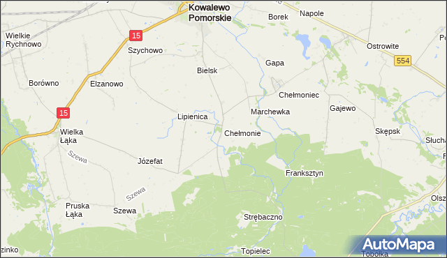 mapa Chełmonie, Chełmonie na mapie Targeo
