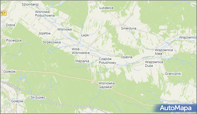 mapa Czajków Południowy, Czajków Południowy na mapie Targeo