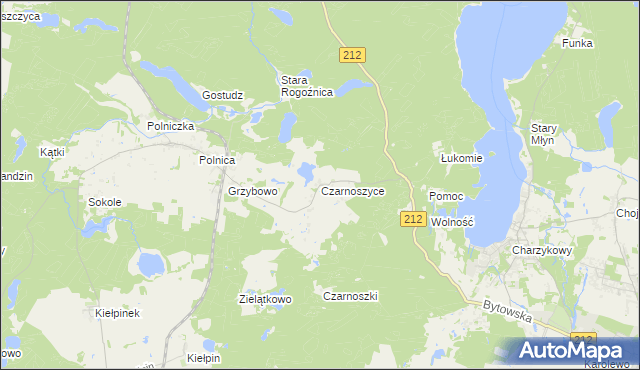 mapa Czarnoszyce, Czarnoszyce na mapie Targeo