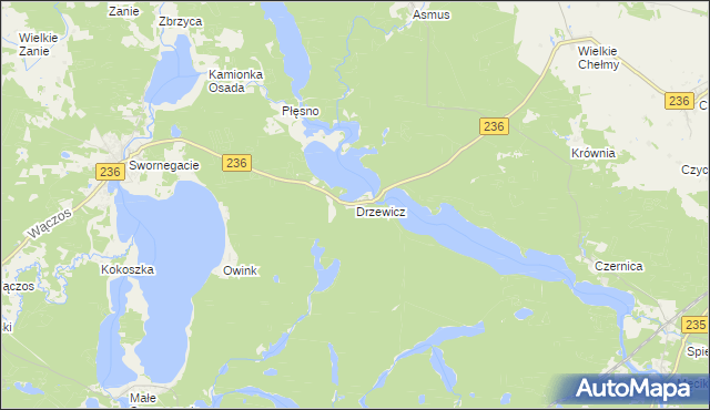 mapa Drzewicz, Drzewicz na mapie Targeo