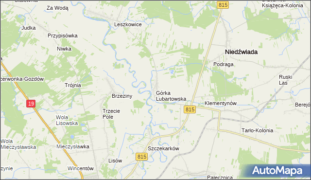 mapa Górka Lubartowska, Górka Lubartowska na mapie Targeo