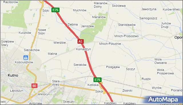 mapa Grotowice gmina Oporów, Grotowice gmina Oporów na mapie Targeo