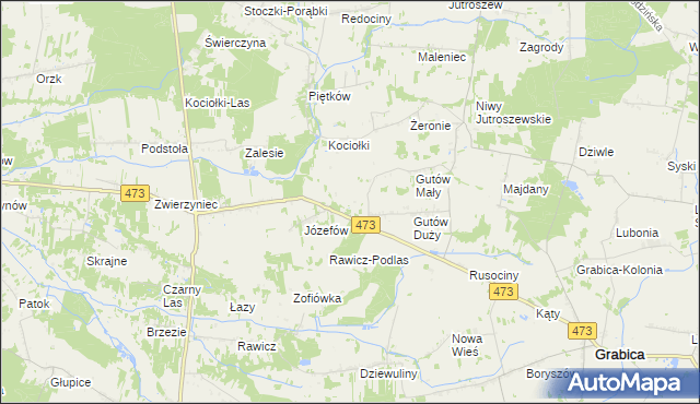 mapa Helenów gmina Drużbice, Helenów gmina Drużbice na mapie Targeo