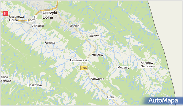 mapa Hoszów, Hoszów na mapie Targeo