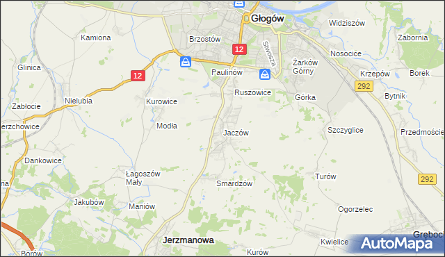 mapa Jaczów, Jaczów na mapie Targeo