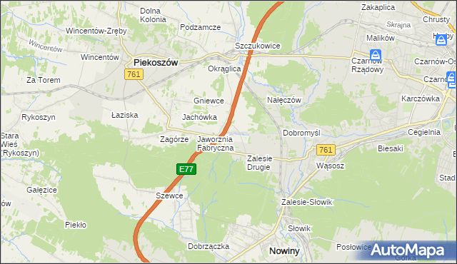 mapa Janów gmina Piekoszów, Janów gmina Piekoszów na mapie Targeo