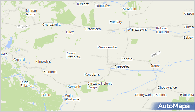 mapa Jarczów-Kolonia Pierwsza, Jarczów-Kolonia Pierwsza na mapie Targeo