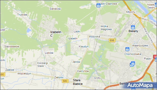 mapa Klaudyn, Klaudyn na mapie Targeo