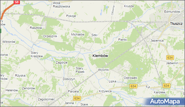 mapa Klembów, Klembów na mapie Targeo